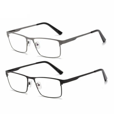 Herren Lesebrille Metall rechteckig +1.0 bis +6.0 Dioptrien Lesebrillen Sehhilfe - Bild 1 von 4
