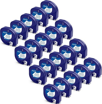 Effortless Labeling with 20-Pack DYMO LetraTag Refills - Tear-Resistant Plastic