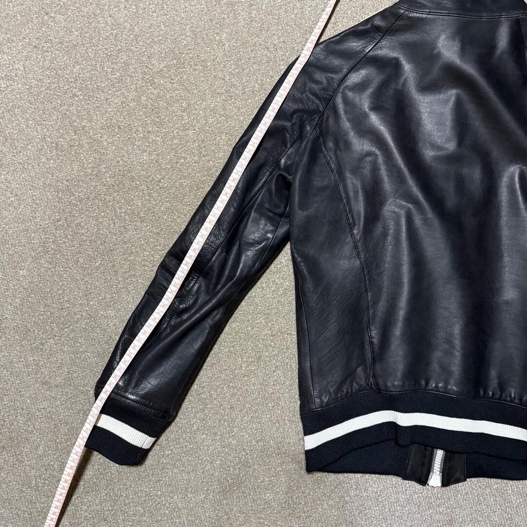 ISAMU KATAYAMA BACKLASH Leather All-Jersey Double zip Black