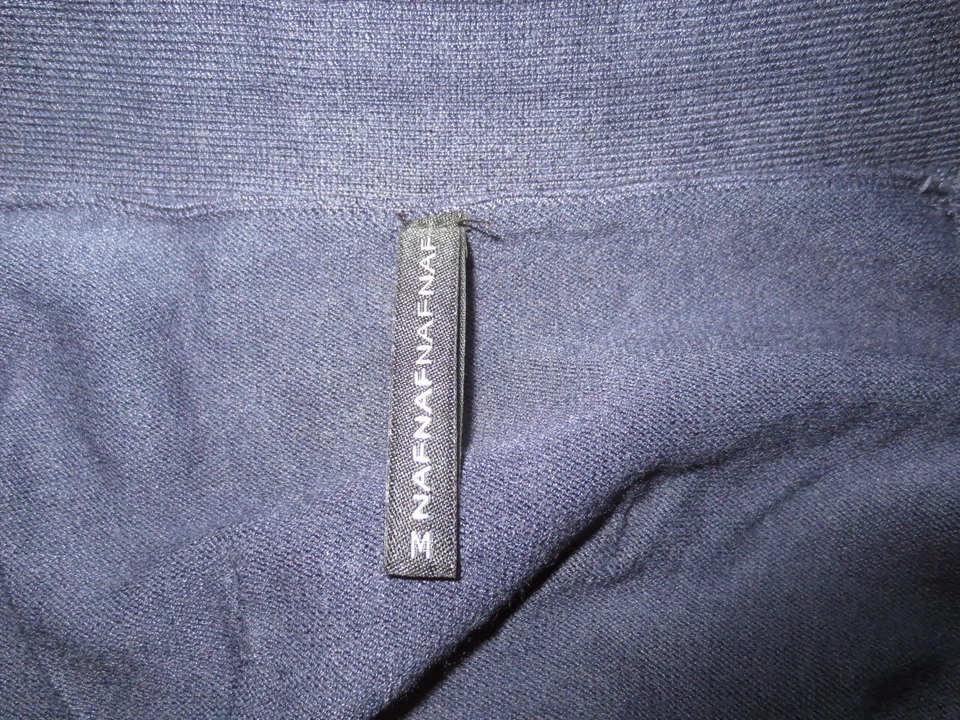 TOP NAF NAF style gilet bleu marine manches longues M - Photo 3/3