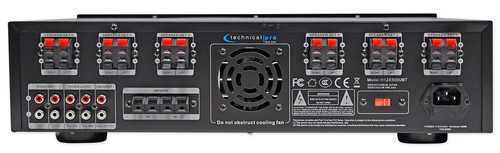 Technical Pro 6000w 6-Zone, Home Theater Bluetooth Receiver+(12) 4" Speakers+EQ - Picture 4 of 11
