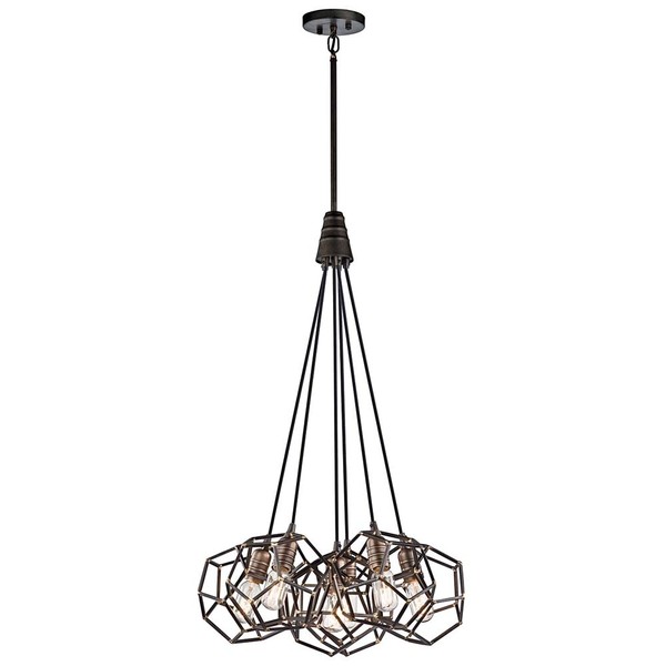 Kronleuchter Deckenlampe HäNgeleuchte Stahl D 57,6 Cm Esszimmerleuchte-image