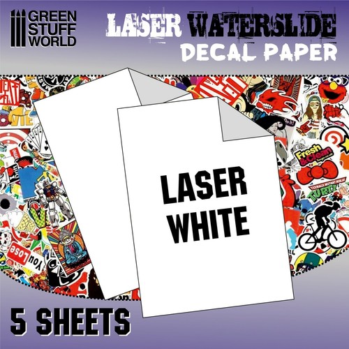 Waterslide Decals Laser White Miniature Diorama Sticker Hobby
