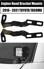 Engine Hood Hinge Ditch LED Light Mounting Brackets for 2016-2021 Toyota Tacoma
