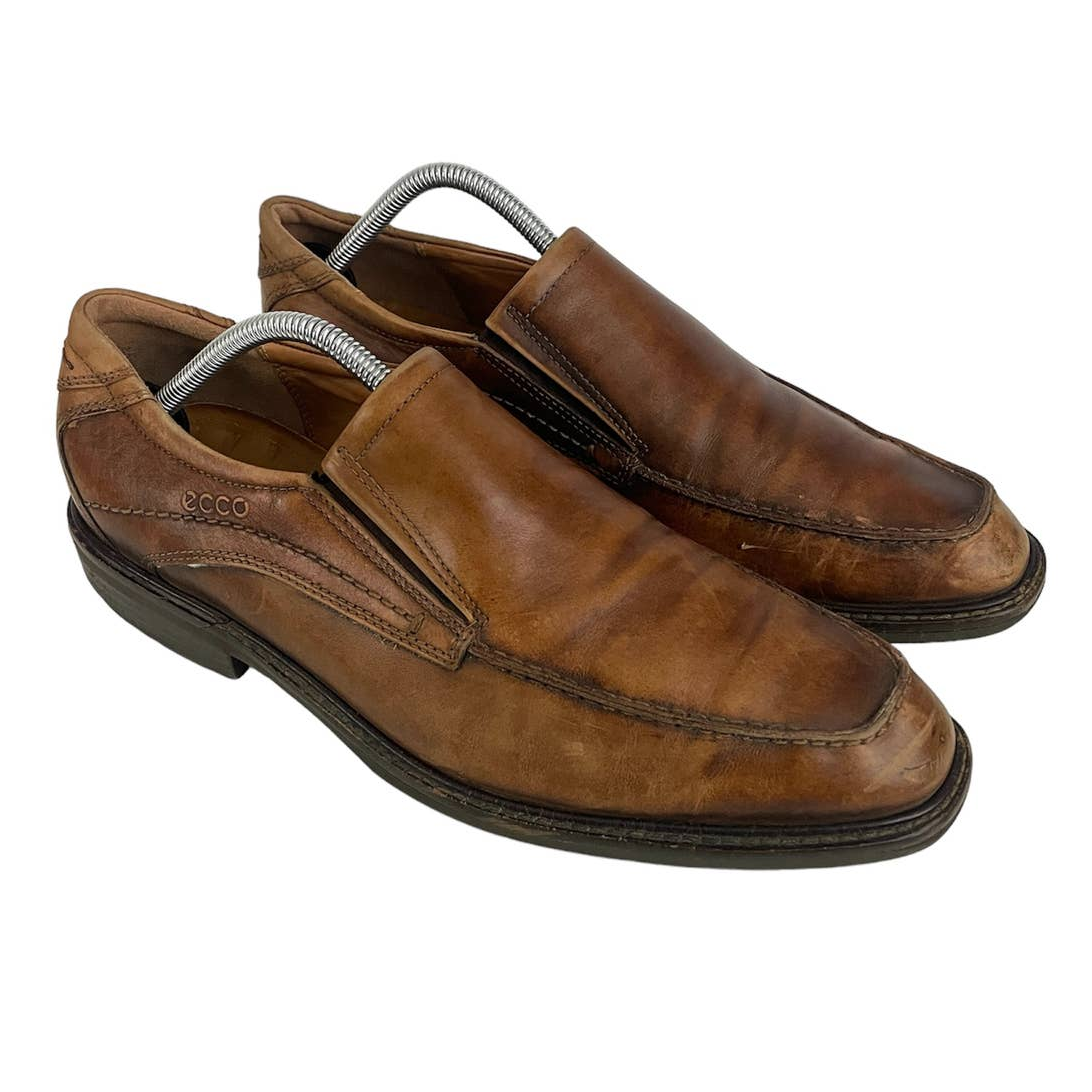 Ecco Brown Leather Slip On Loafers EU43 US 9.5 /10 Cognac  display picture 1