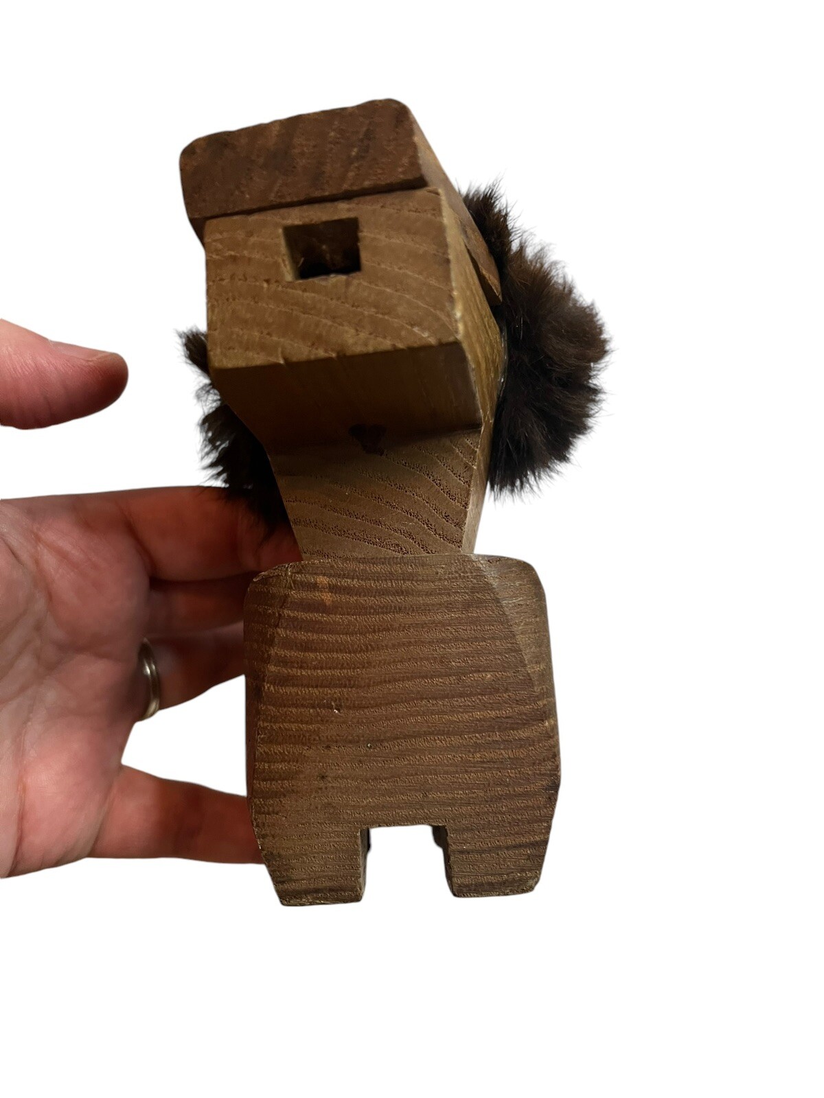 Zooline Lion MCM JV Orel Wood Desk Decor Office Pen Ink Holder Box