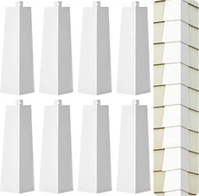8 Pcs Aluminum Siding Corners,8 Inch outside Corner Trim Metal Siding Panels wit
