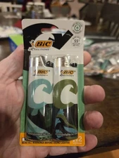 BIC Ecolutions 2 Pk Pocket Lighter, Ecofriendly Candle Lighters, NIB