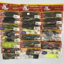 Big Bite Baits Bass Plastics Creature Bait Senko Chunk Worm Grubs (24 Bag Lot!)