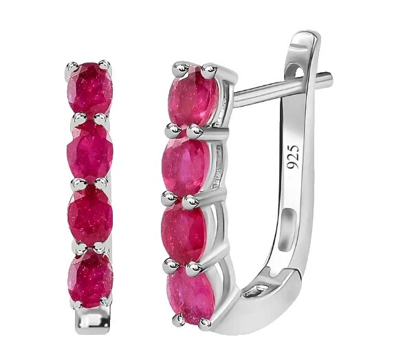 Ruby Hoop Fashion Earrings