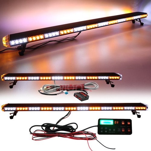 29" 47" 55" 63" LED Rooftop Warning Strobe Light Bar Plow Tow Truck Amber White eBay