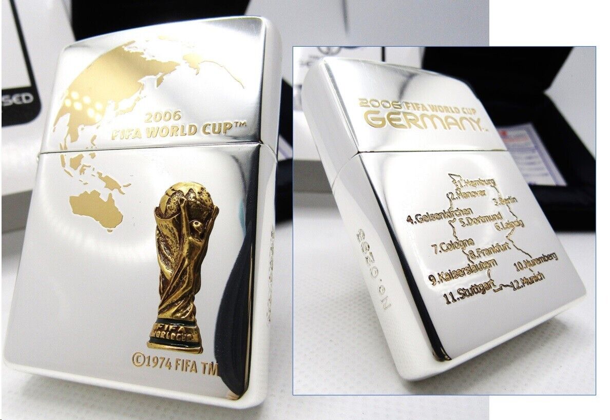 FIFA World Cup Germany 2006 Double Sides Zippo MIB 2005 Rare FIFA World Cup Germany 2006 Double Sides Zippo MIB 2005 Rare