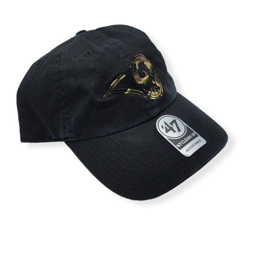 '47 Los Angeles Rams Clean Up Black Camo Adjustable Strap Hat Dad Cap - Picture 3 of 6