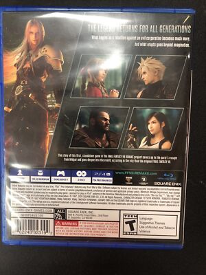 Final Fantasy VII: Remake (Playstation 4 PS4, 2020) Game w