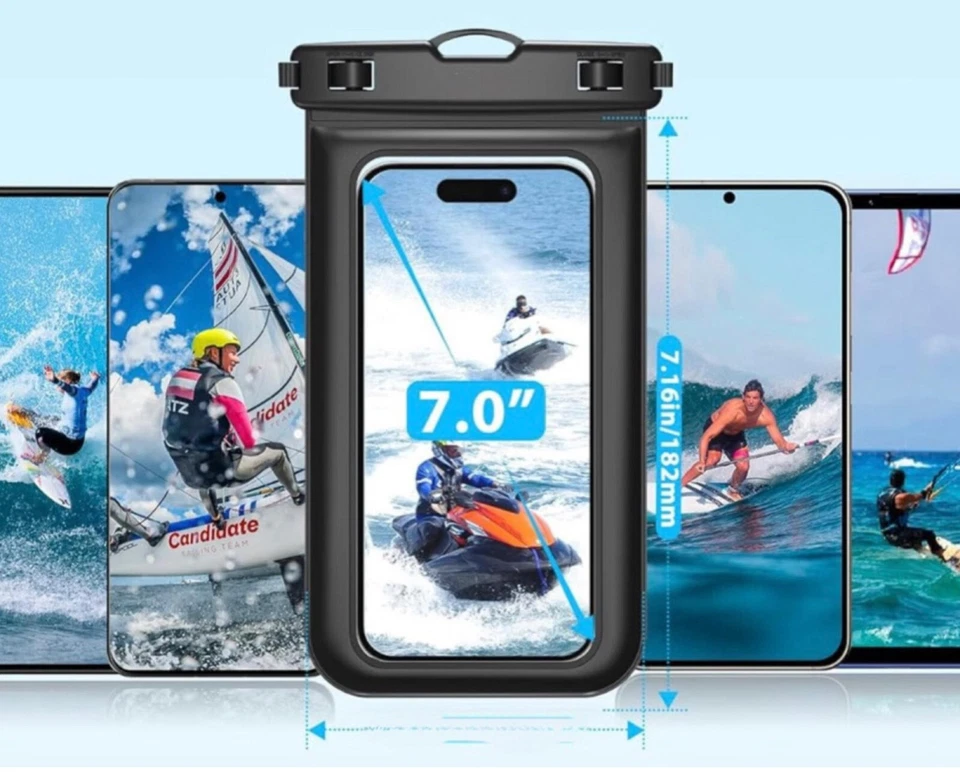 Custodia impermeabile universale Smartphone  Subacquea Telefono Mare Piscina - Immagine 2 di 4