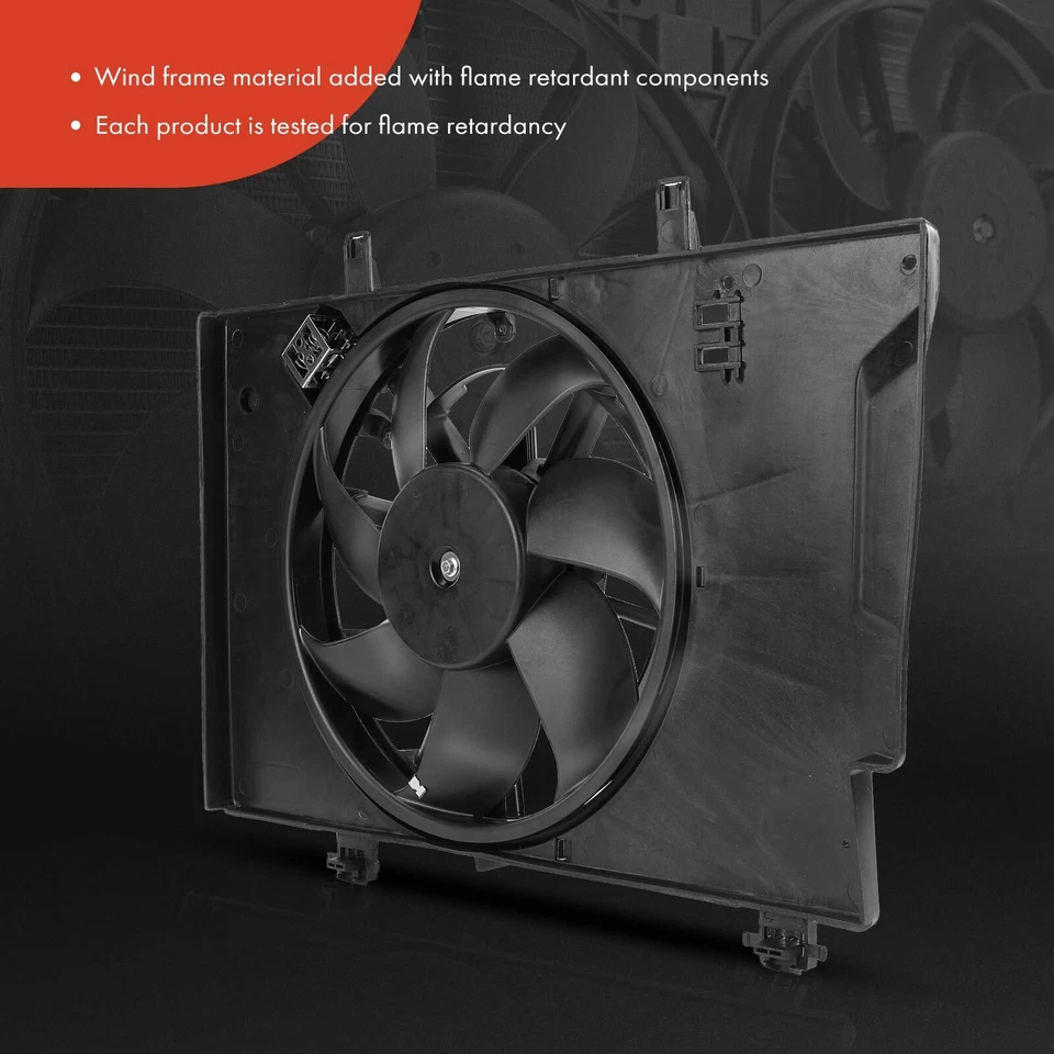 Conjunto de ventilador de radiador con cubierta para Ford Fiesta 2014-2017 L3 1,0 L turboalimentado Foto 3 de 4