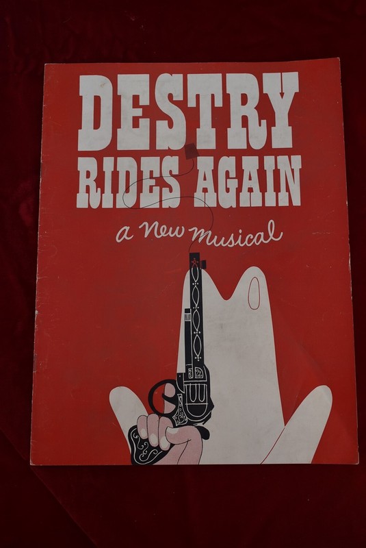 DESTRY RIDES AGAIN JOHN RAITT ANNE JEFFREYS Musical BROADWAY Souvenir Program 