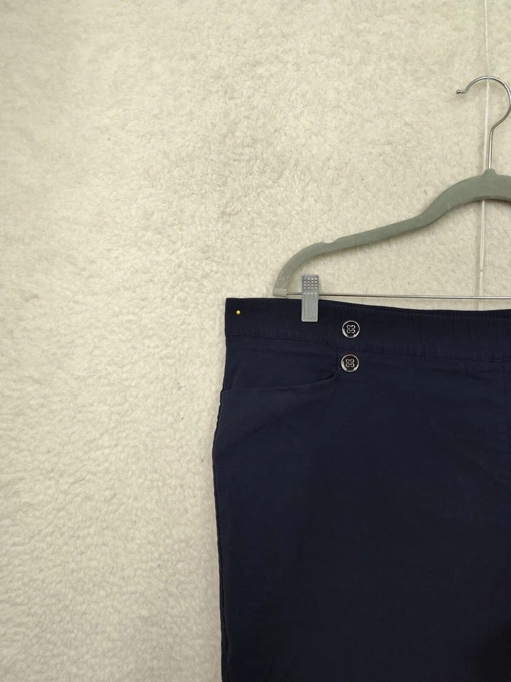 Pantalón Corto 89th Madison Mujer 22 Azul Mezcla Rayón Pull On Recto Elástico Delgado Mini Foto 2 de 4