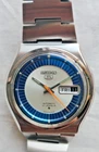 Seiko 5 Automatic 21 Jewels Japan Blue& white Dial Wristwatch Vintage