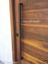 Entry Door Pull Handle 24inch Long Black Entrance Modern Square stainless steel