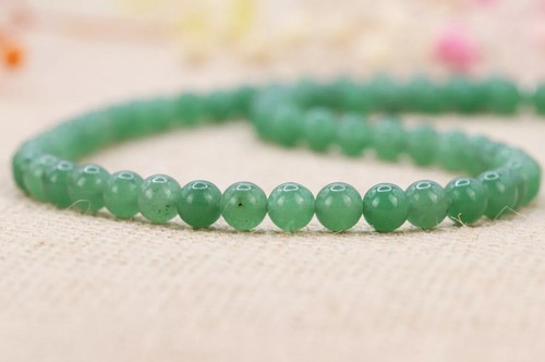 Natural Green Aventurine 6mm Beaded Necklace 18 Inches Gemstone Daily Necklace - Picture 6 of 6
