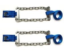 2x Schneekette Anti-Rutsch Anfahrhilfe 110x11 cm Auto Reifen Eis Schnee Spikes