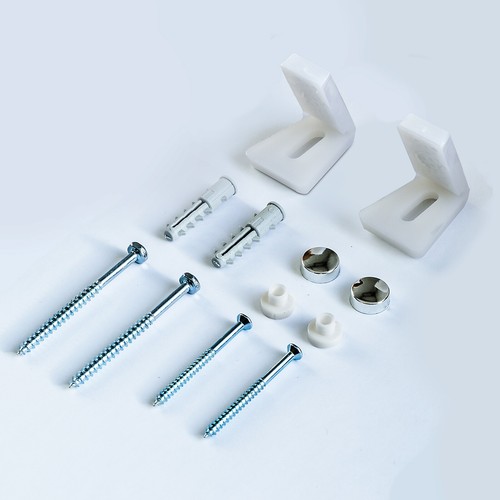 Bathroom Angled Floor WC Toilet Pan Bidet Side Fixing Fitting Kit Inc