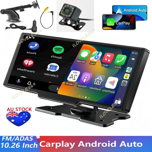 10.26" Dash cam Carplay Android Auto 1080P Backup Camera for Truck Caravan RV AU