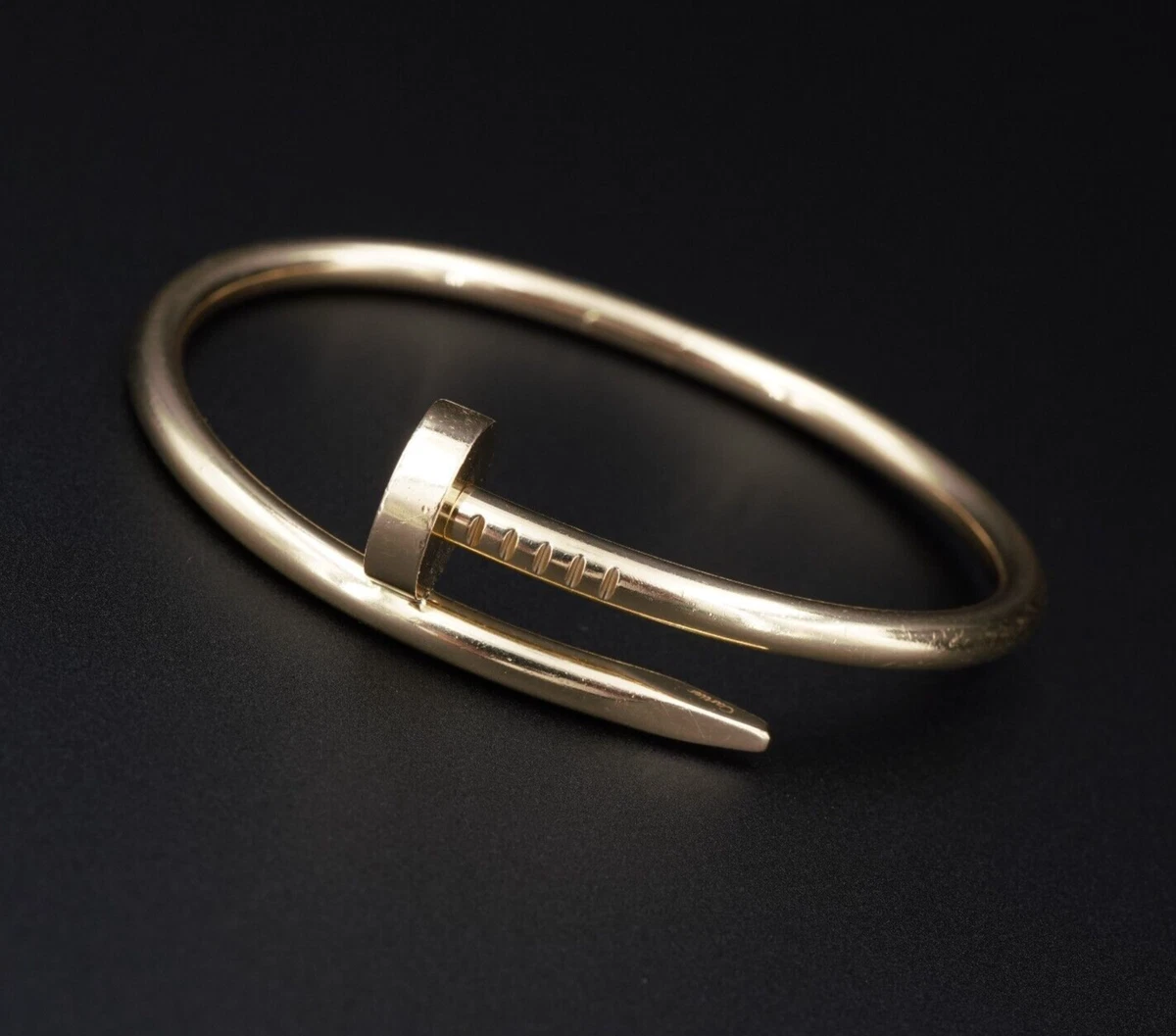 2020 Cartier 18k Yellow Gold Juste Un Clou Nail Bangle Bracelet Small