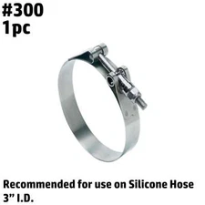 Ideal 30011 Flexfab 2583 T-Bolt Clamps Size #300 76.2 - 84.1mm 3.00" - 3.31"