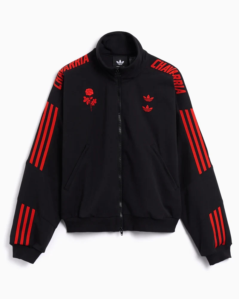 willy chavarria x adidas knit track jacket jw4049 L BLACK RED COLLAB RARE