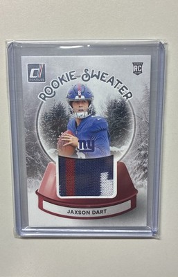 2025 Panini Donruss - Rookie Holiday Sweaters Jaxson Dart #SWE-JDT (MEM, RC)