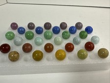 027 Lot Of 30 Champion Swirl Marbles Beautiful Spread