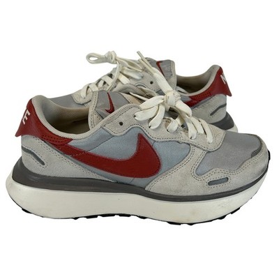 Nike Phoenix Waffle Grey Red Cream Low Top Sneakers Womens FD2196-001 Size 7