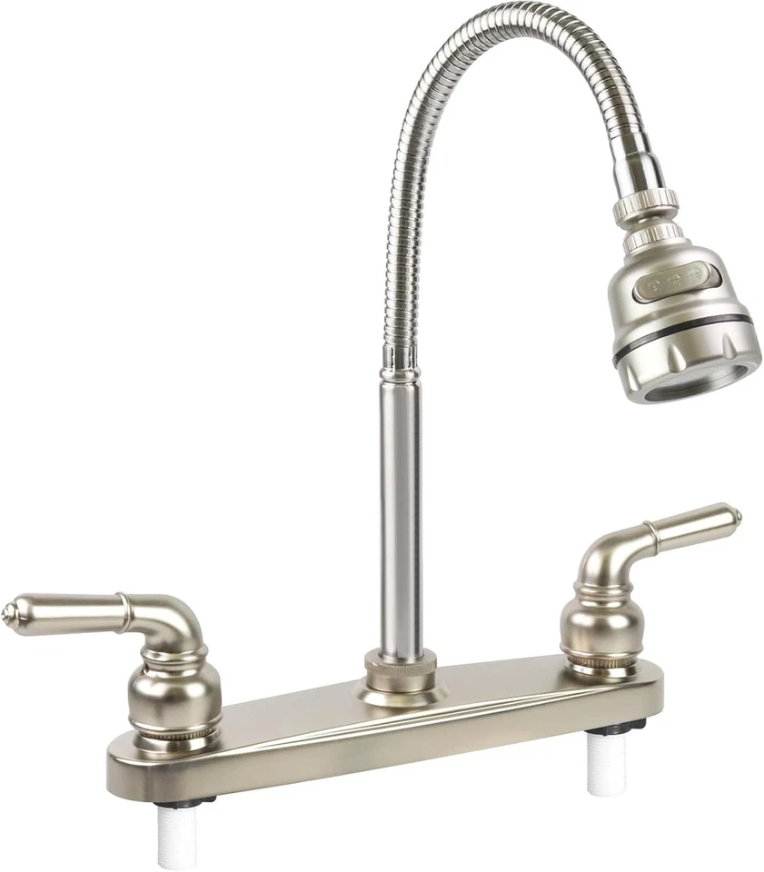 Grifo de cocina de níquel cepillado Campers - 360 giratorio con fácil instalación Foto 3 de 4