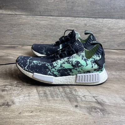 Adidas NMD R1 BB7996 Men's US 8.5 Athletic Shoes Marble Aero Green Sneakers