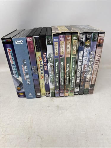 Railroad Train Steam DVDs Lot Of 23 Assorted Good Condition
