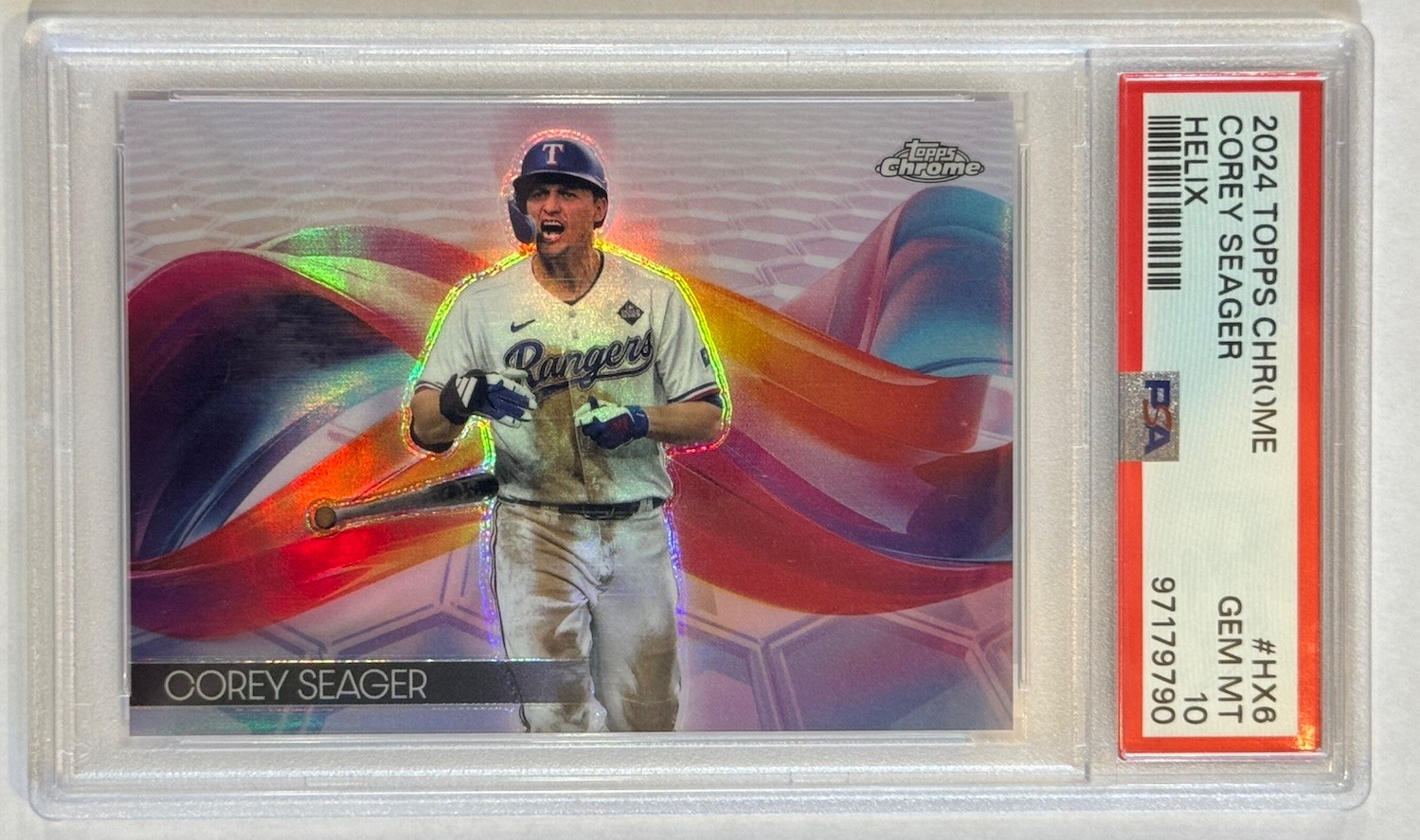 2024 Topps Chrome - Helix Corey Seager #HX-6 PSA 10 Case Hit Rangers