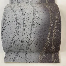 Obi FUKURO OBI Masterpiece Signature wobble stripe Geometric pattern Silver lacq
