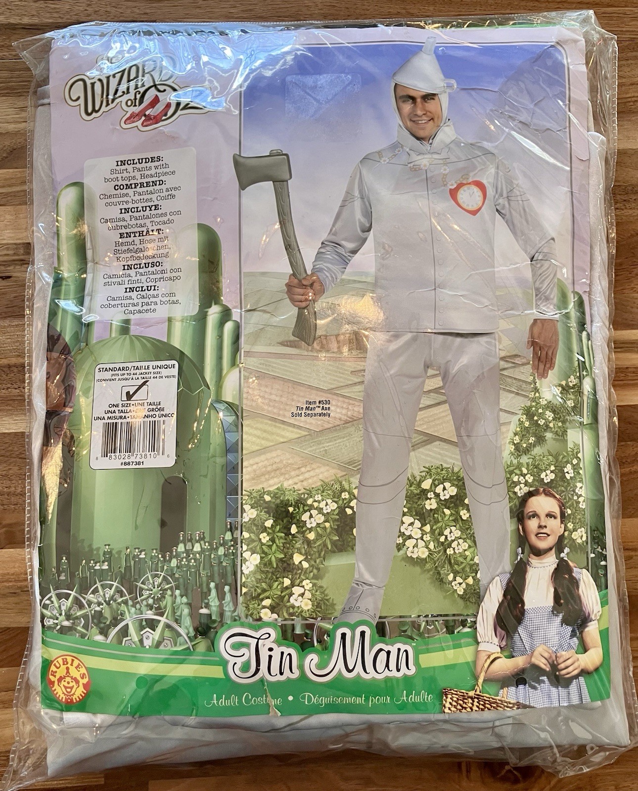 Disfraz de Rubí Mago de Oz Edición 75 Aniversario Adulto Talla Única, Plateado