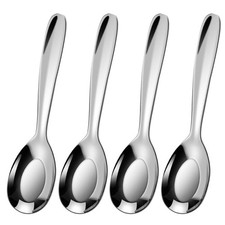 Premium Soup Spoons,Stainless Steel Soup Spoons,Flatware Dinner Spoons,Large ...