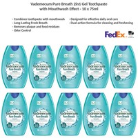 Vademecum Pure Breath 2in1 Toothpaste Gel with Mouthwash Effect 10 x 75ml