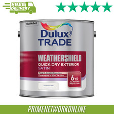 Dulux Trade Pure Brilliant White Satinwood Exterior Paint 2.5L ⭐⭐⭐⭐⭐