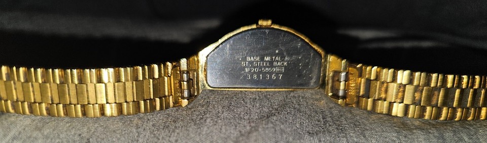 Vtg Seiko Rivoli Half Moon Watch Women Gold Tone 1F20-5D59 New Battery ...