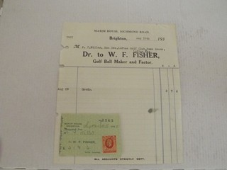 billhead Brighton. Golf Collectables