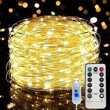 USB Plug In 50/100/200 LED DIY Micro Copper Wire String Lights Party Fairy Light