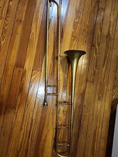 Vintage Hawkes Excelsior Sonorous Class A Trombone Made In London  NOT TESTED 