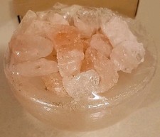 8.1lb 6.8" Pink Himalayan Salt Lamp Fire Bowl Natural Mineral  Cord  LED Bulb