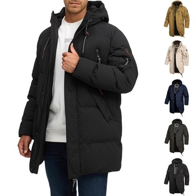 Indicode Herren Winterjacke INLondoy-Herrenjacke Steppjacke Kapuze Parka Mantel