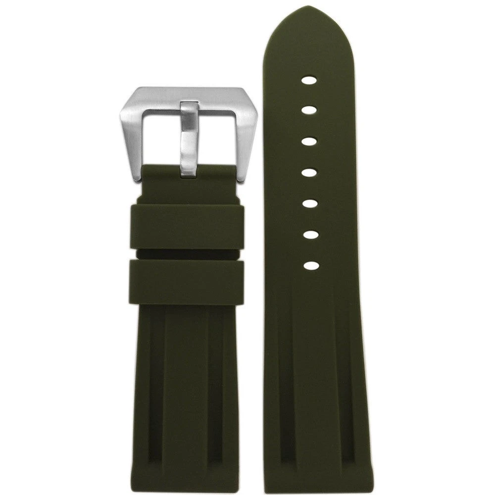 Waterproof Silicone Rubber Watch Band | Diver | Olive